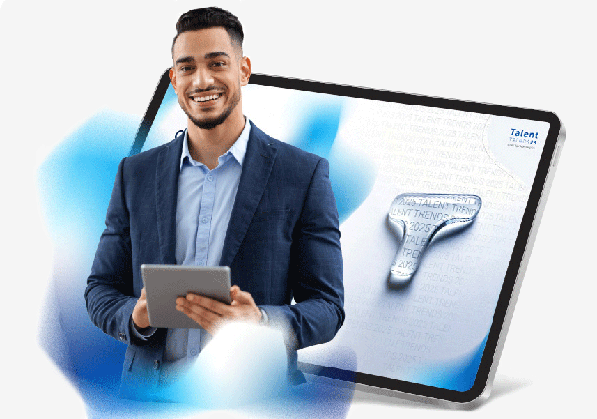 Portada de hombre con iPad