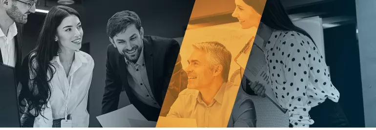 Grupo de personas en una reunión de trabajo.